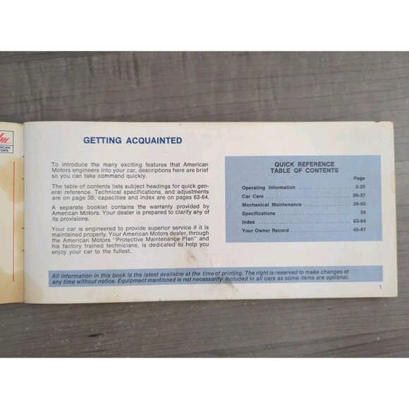 1969 AMC RAMBLER OWNER'S MANUAL OWNER GUIDE ORIGINAL Car Book American Motors - Picture 4 of 9